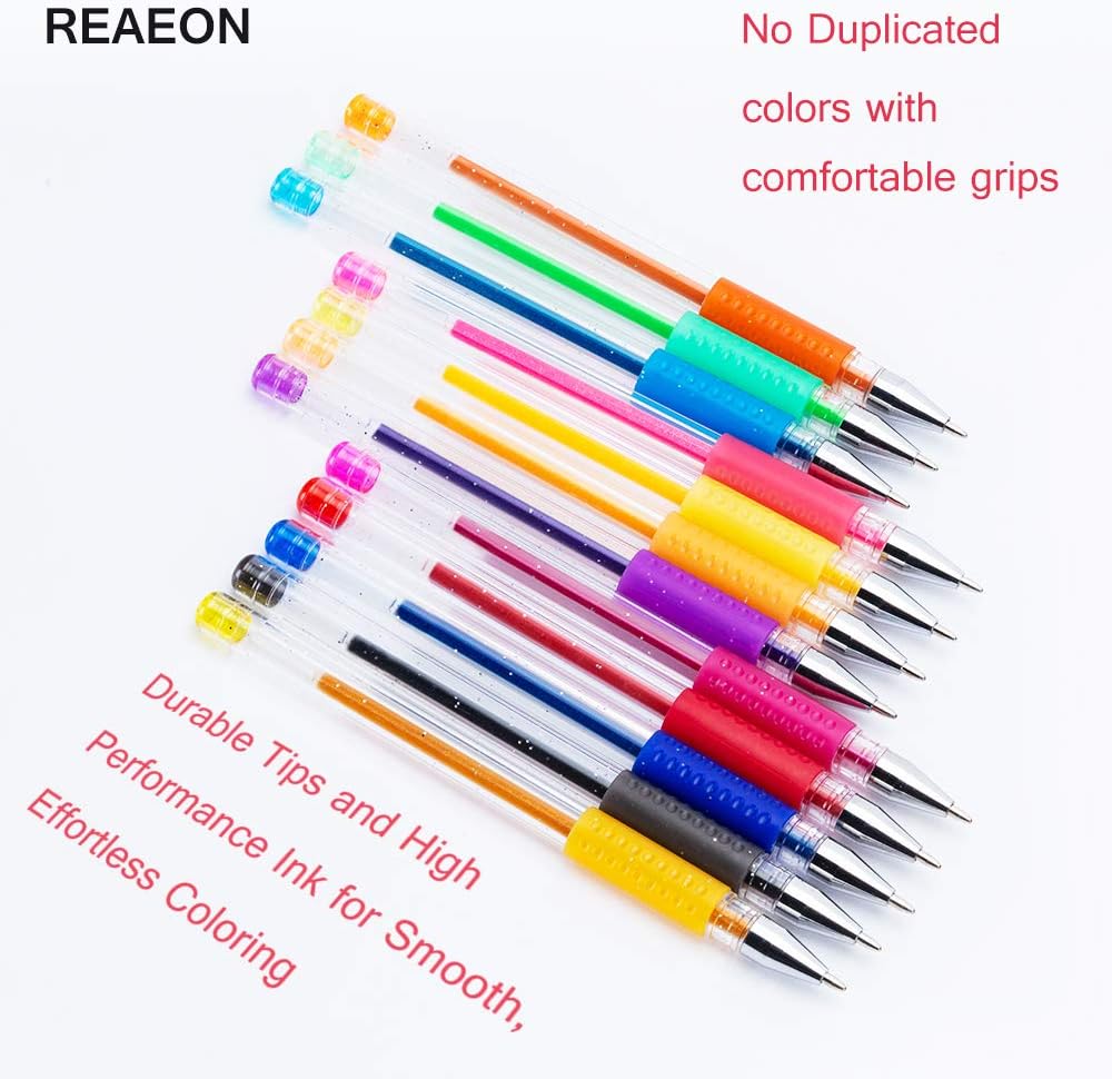 24 Colors Gel Pens, Coloring Gel Pen Art Markers for Journal Adult Coloring Books Drawing Note Taking, 40% More Ink for Kids: Arts, Crafts & Sewing