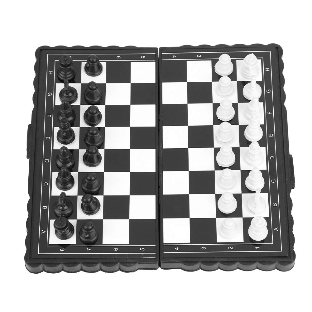 Pinsofy Chess Board Game Chess Set for Kids Folding Chess Chess Board, Chessboard Go Board Game Set Magnetic Chess Set, for Party Family Activities Traveling