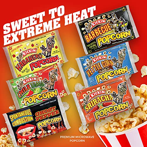 KICKIN' Premium Microwave Popcorn Variety Gift Pack (6) Ultimate