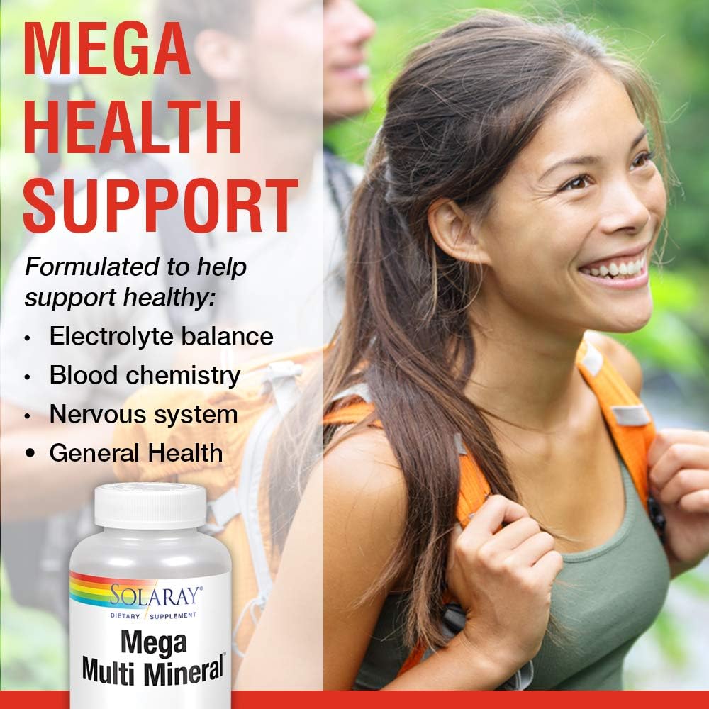 Solaray Mega Multi Mineral | 200 Capsules: Health & Personal Care