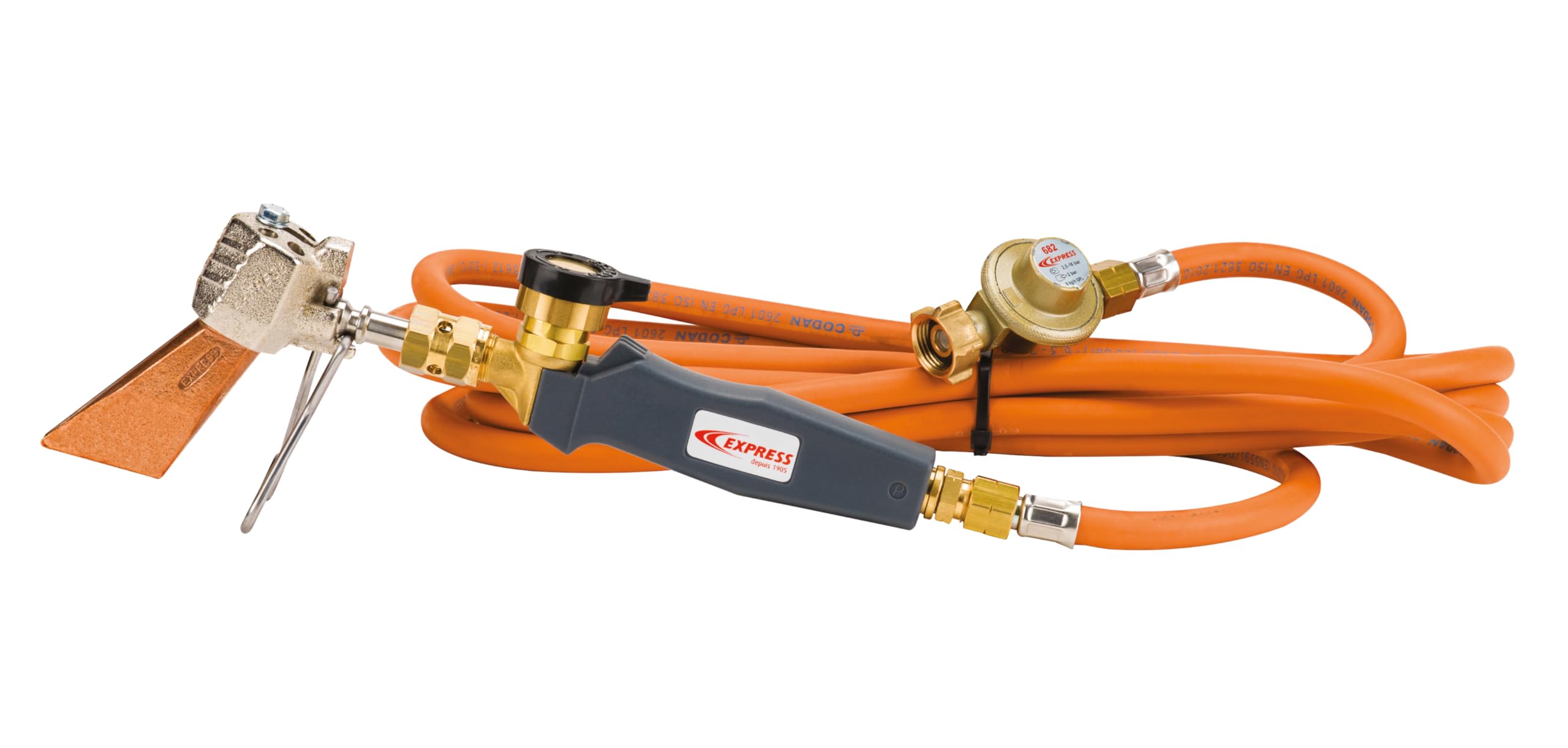 Ready to Use Roofing Pack Including 1 Lance with Purlin Ref 4679 + 1 Handle Ref. 602 with Rotating Connector + 4.75 m Hose Ref. 963/5 + 1 Regulator 2 Bar Ref. 682 EXPRESS