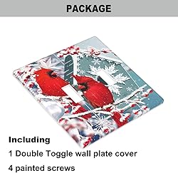 Pznen Cardinal Double Toggle Switch Covers 2-Gang