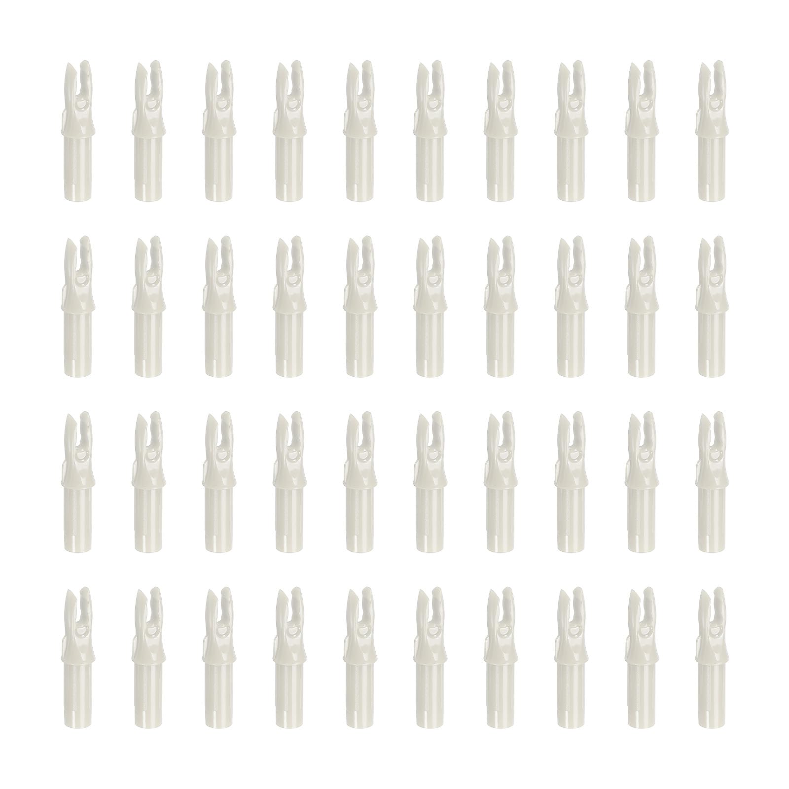 PATIKIL Archery Arrow Nocks 6.2mm 0.244", 40 Pack Insert Arrow Nock Replacement for Shooting, White