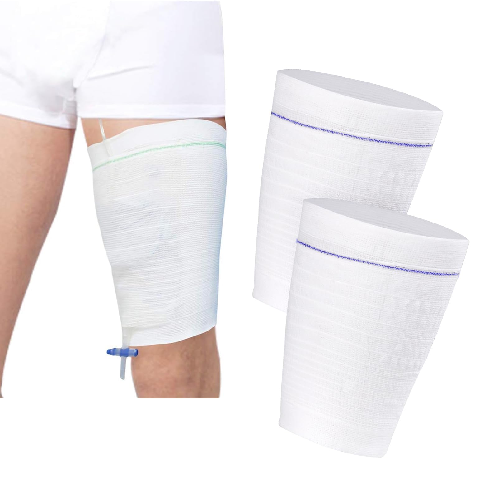 Photo 1 of 2 PCS Catheter Bag Holder for Men or Women Catheter Leg Bag Holder Catheter Supplies Catheter Bag Leg Sleeve Urinary Incontinence Supplies?Small?