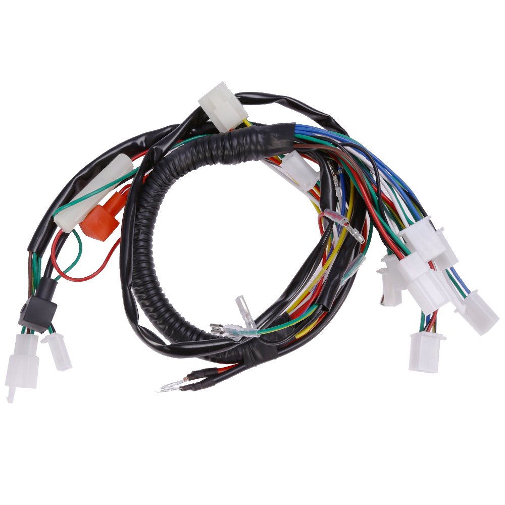 Amazon.com: QUIOSS Electric Wire Wiring Harness For Chinese ATV UTV Quad 4  Wheeler 50cc 70cc 90cc NEW: Automotive
