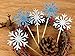 PuTwo 20 Counts Wedding Cake Decorating Frozen Cupcake Toppers Toothpicks, Sliver/Blue/Snow