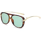 VANLINKER Trendy Square Aviator Sunglasses for Women Men Retro 70s Oversized Aviators Shades VL9910