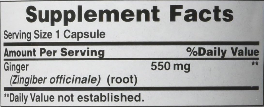 Ginger Root by Puritan's Pride®, Supports Digestive Health*, 550 Mg, 200 Rapid Release Capsules: Health & Personal Care
