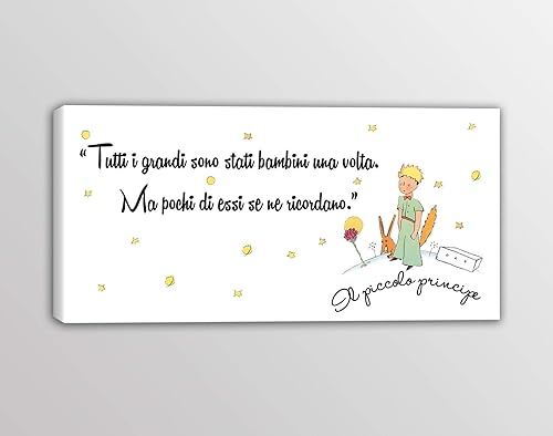 Quadri Moderni Stampa Su Tela Frase Il Piccolo Principe Quadro Frase Arredi Murali Stampa Su Tela Cameretta Amazon It Handmade