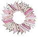 10M/32 Feet 36 PCS Lovely Triangle Bunting Flag Banner Pennant Garland Fabric Flags Double Sided Vintage Cloth Shabby Chic Decoration for Wedding, Birthday Party, Bedrooms (36pcs Pink)