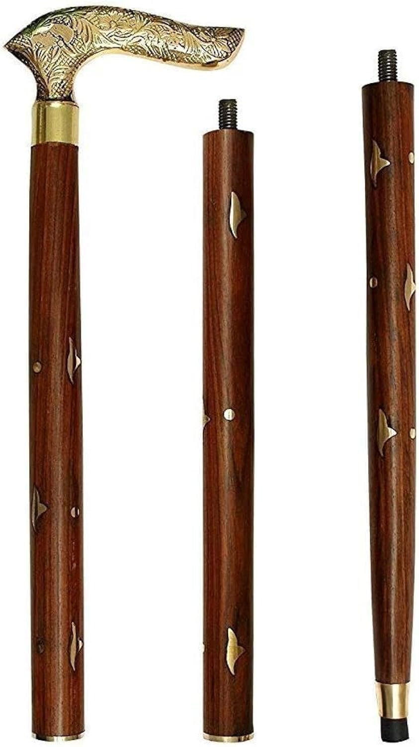 IBLAY Lyptus Wood Folding Walking Stick - Walking Canes for Men Women Seniors Elderly Unique Gifts