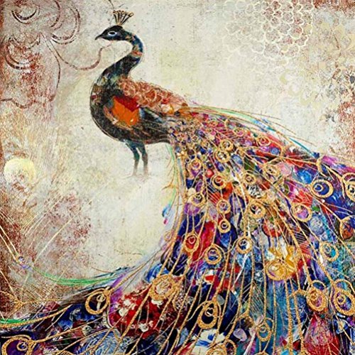 DIY 5D Diamond Painting, Staron Full Drill Peacock Diamond Embroidery Rhinestone Painting Cross Stitch Kit Wall Art Decor 5D Diamond Painting by Number Kits Home Decor (Peacock❤️)
