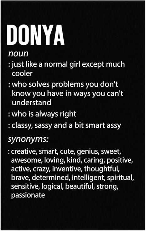 Amazon Inked Creatitive Donya 名前 意味 クリスマス 誕生日ギフト ポスター 11x17 Inches ブラック アートフレーム ポスター オンライン通販