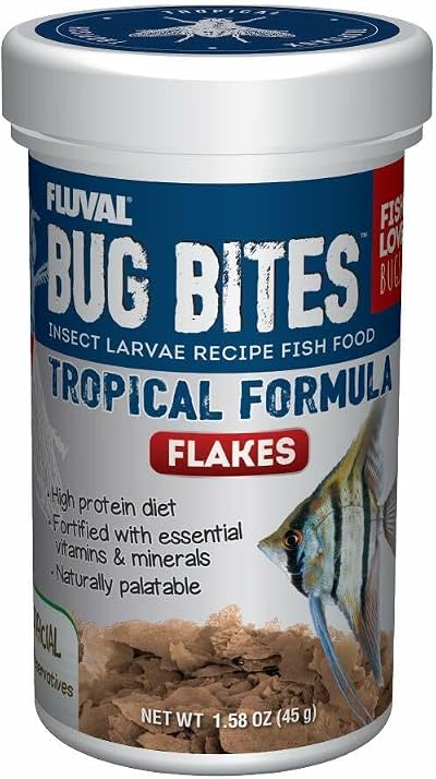 Fluval Bug Bites Tropical Flakes 45g Fish Food