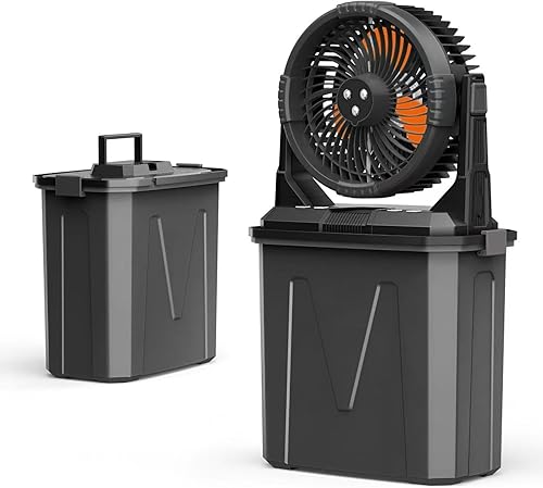 CINGALOOK Portable Misting Fan with 9L Tank & 20,000mAh Battery - 3-Speed Outdoor Cooling for Patio, Camping, Golf Cart - 8H Mist, Lightweight 3.7lbs