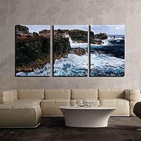 Sea Waves Lapping on The Seashore x3 Panels
