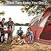 TOMOUNT 8-Person Tent - Quick & Easy Setup Camping Tent, Professional Waterproof & Windproof Fabric, 5 Large Mesh for Ventilation, Double Layer, Lightweight & Portable with Carry Bag, Red …