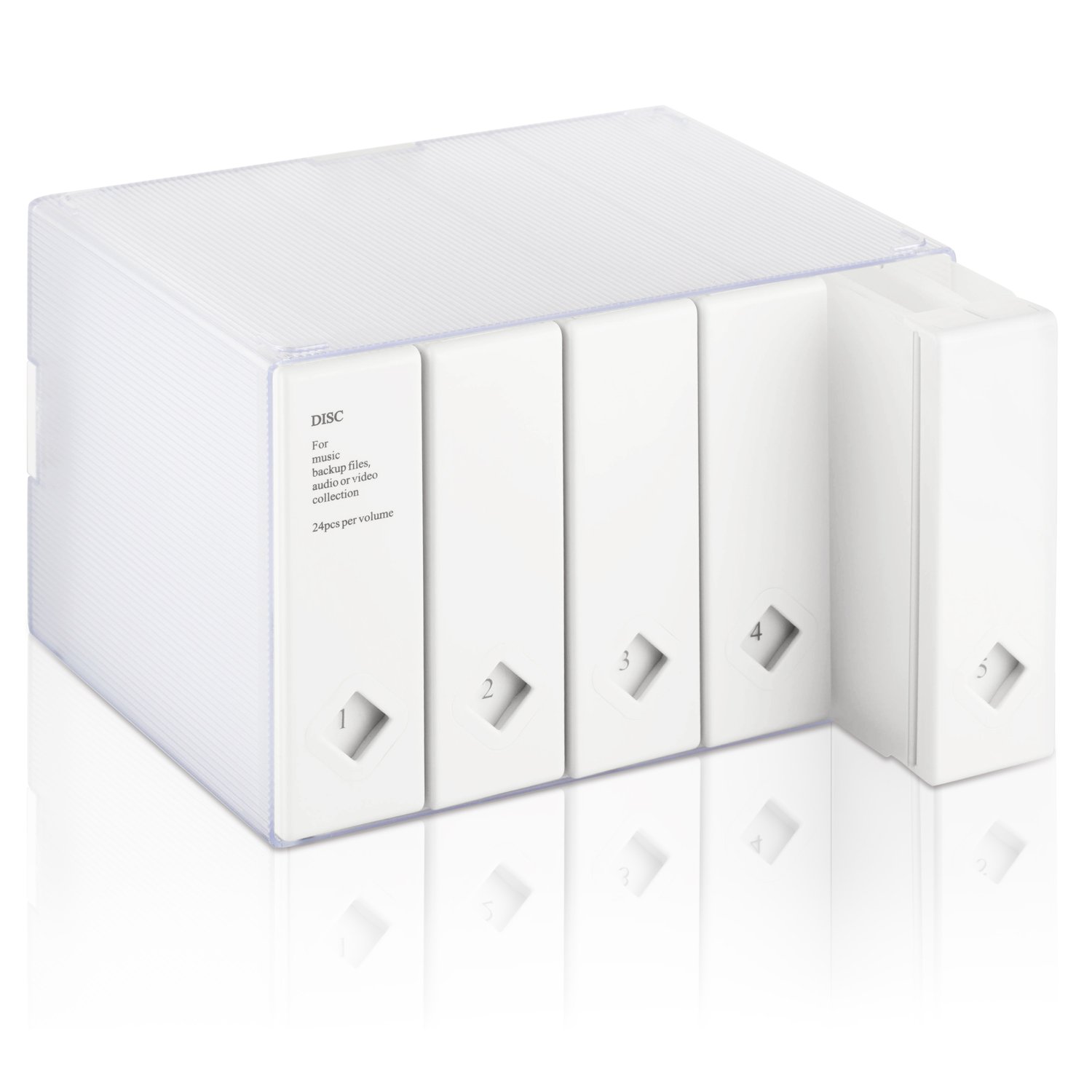 AhfuLife® Colorful Spacesaving Album CD or DVD Storage Box Holds up to