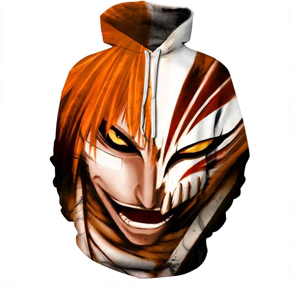 Unisex Anime Theme Long Sleeve Hoodie Couple Jumper Sweatshirt Pullover Tops