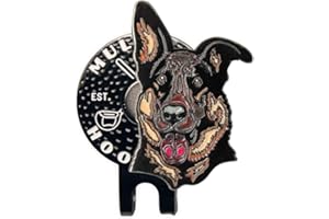 MULLIGAN HOOLIGAN German Shepherd Dog Golf Ball Marker + Magnetic Hat Clip, Funny and Unique Golf Gift, Premium Quality, The Perfect for Your Favorite Golfer, Golf Accessories for Any Occasions