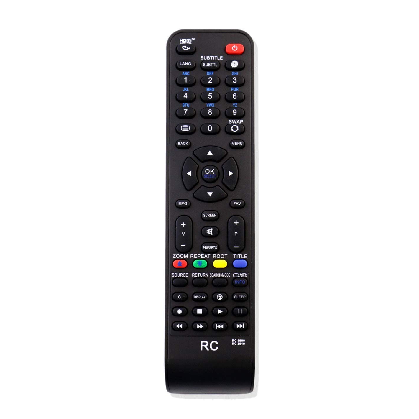 VINABTY RC1900 RC3910 Remote Control Replacement for Sanyo for Toshiba 40BL702B 19BV500B for Luxor LUX-22-822-COB