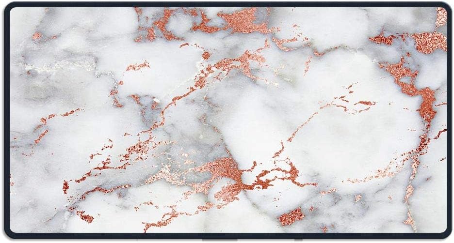 Large Rose Gold Marble Gaming Mouse Pad Custom Design Mouse Mat Extended XXL Size for Desk,Laptop,Keyboard & More