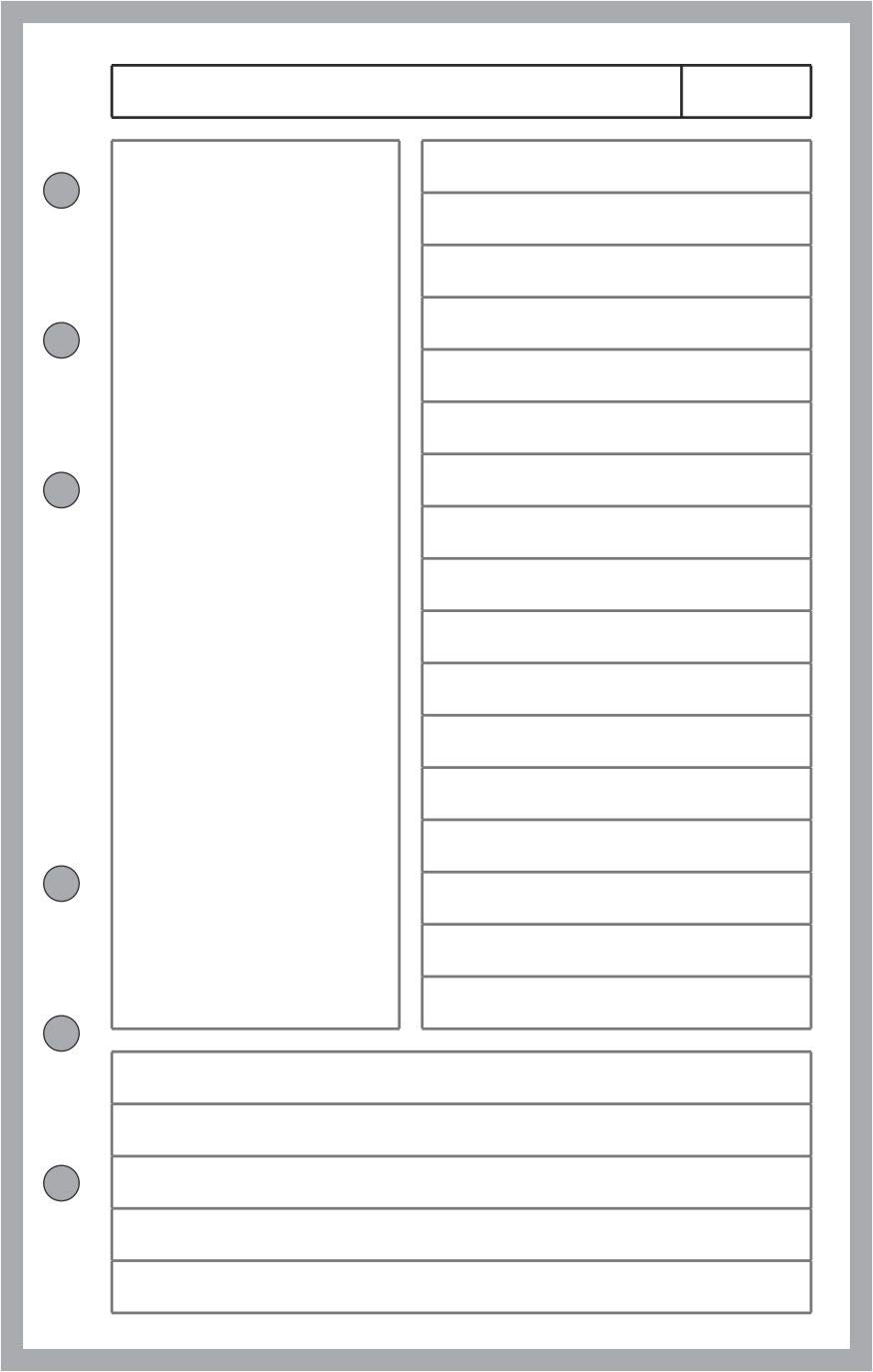 Compact Size Notes Insert Designed for The Cornell Notetaking System, Sized and Punched for Franklin Covey Compact and Other Notebooks (4.25" x 6.75")