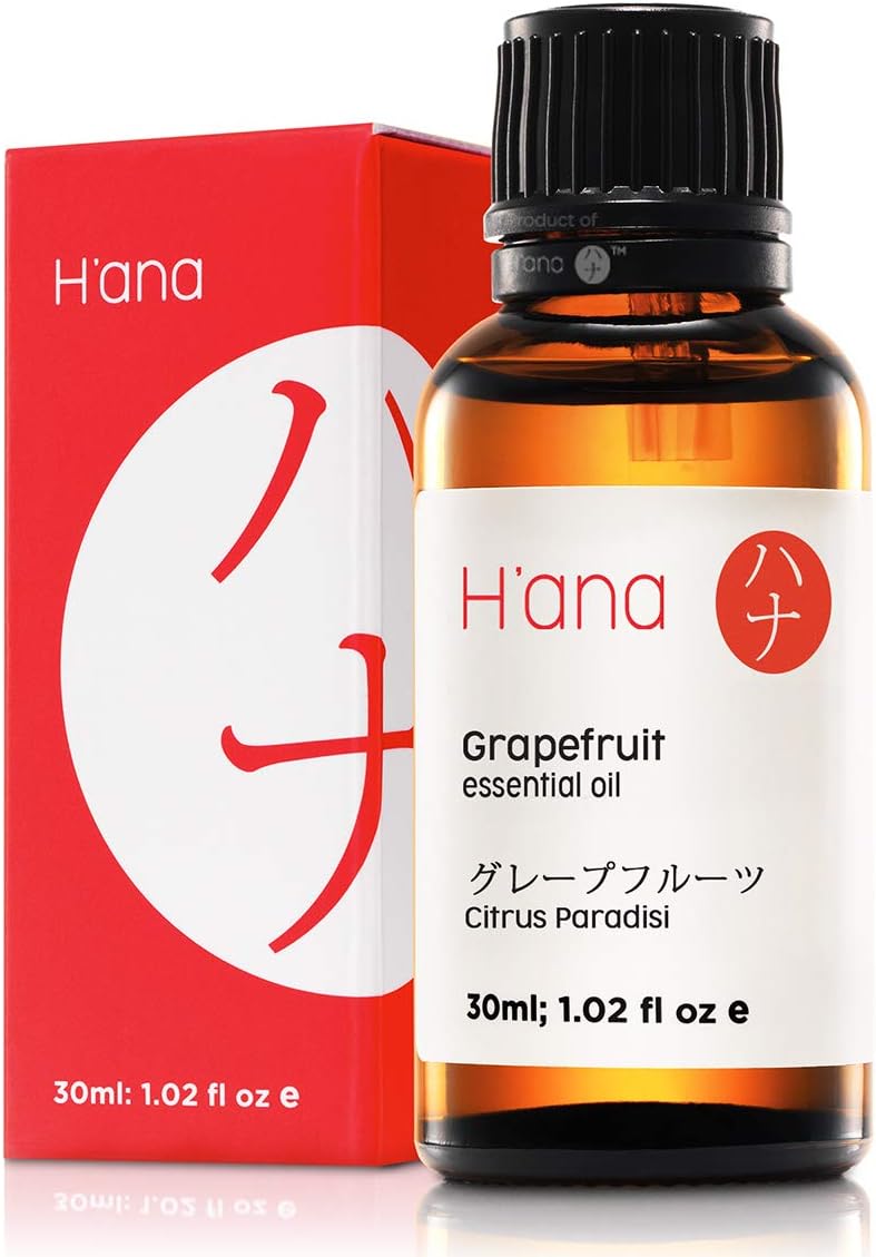 H’ana Grapefruit Essential Oil - 100% Pure Grapefruit Oil for Skin Hair, Diffuser and Aromatherapy - with a Fresh, Citrusy Scent (30ml)