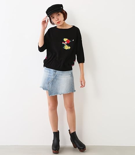 Amazon ロデオクラウンズ ワイドボウル Rodeo Crowns Wide Bowl Hem Crush デニムスカート 4bsp11 0270 M ライトブルー スカート 通販