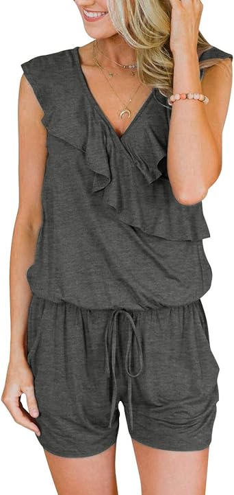 sleeveless jumpsuit shorts