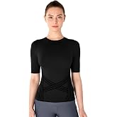 Fanka Powerband Resistance Short Sleeve Compression Workout Top for Women | Targeted Support for the Core, Back, and Arms Through Every Move