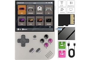 VOACLE RG35XX Plus Retro Handheld Game Console , Support HDMI TV Output 5G WiFi Bluetooth 4.2 , 3.5 Inch IPS Screen Linux System Built-in 64G TF Card 5515 Games(Gray)