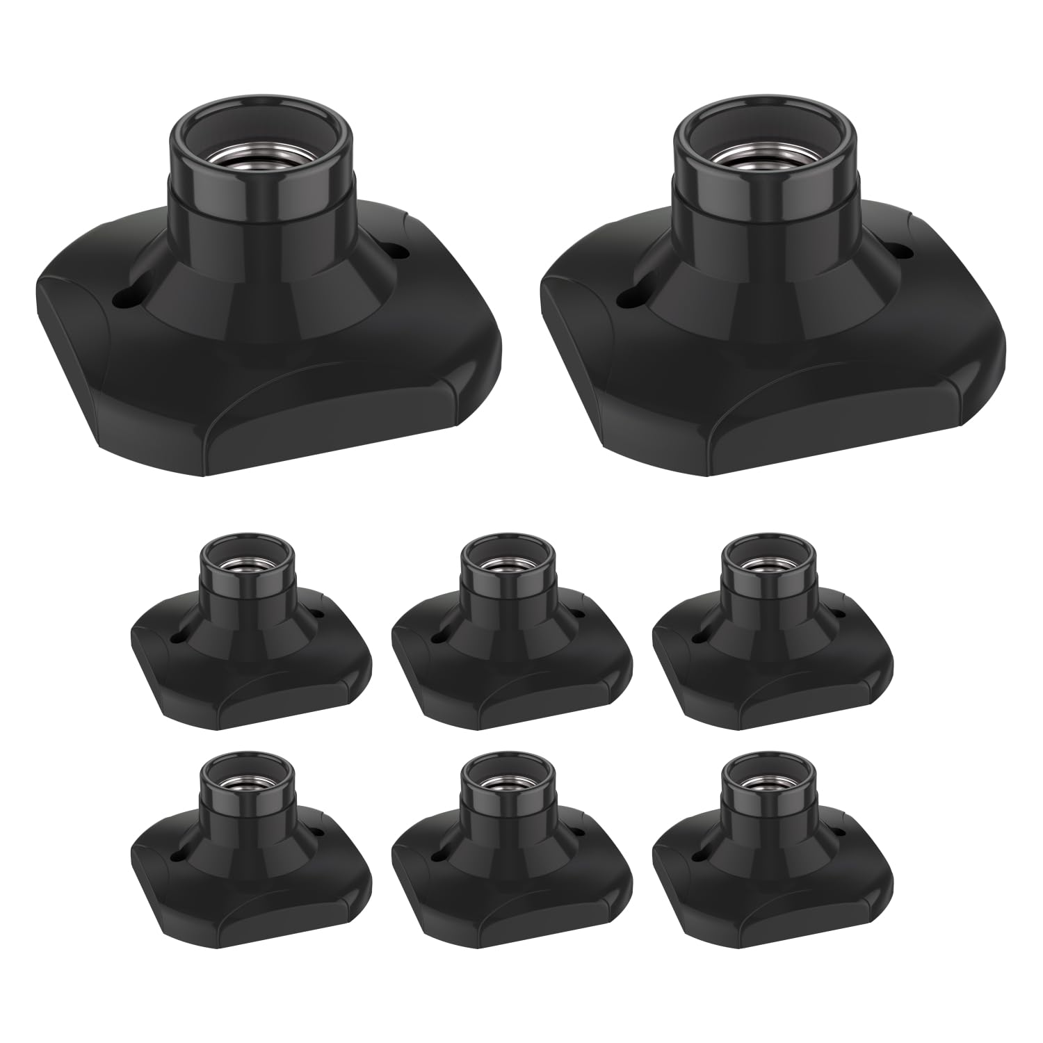 ledscom.de 8 pcs. Ceiling Light/lamp Holder Elektra, Black, 1x E27 max. 60W — image 1