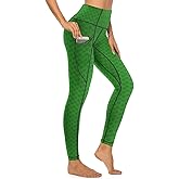 MSOKAZZLES High Waisted Exercise Yoga Pants for Women Running Sports Workout Yoga Leggings with Pockets