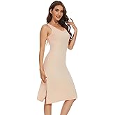 MANCYFIT Full Slip for Women Under Dress Slip Sleeveless Tank Top Dress Wide Straps