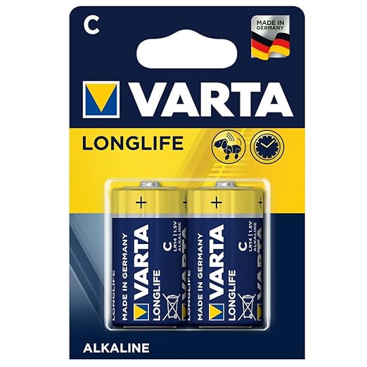 Varta Longlife Batterie C Baby Alkaline Batterien LR14 (2er Pack)