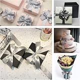 YAAVAAW 22m Gray Satin Ribbon 75mm Wide 3" Thick Gift Wedding Car Decor view 4