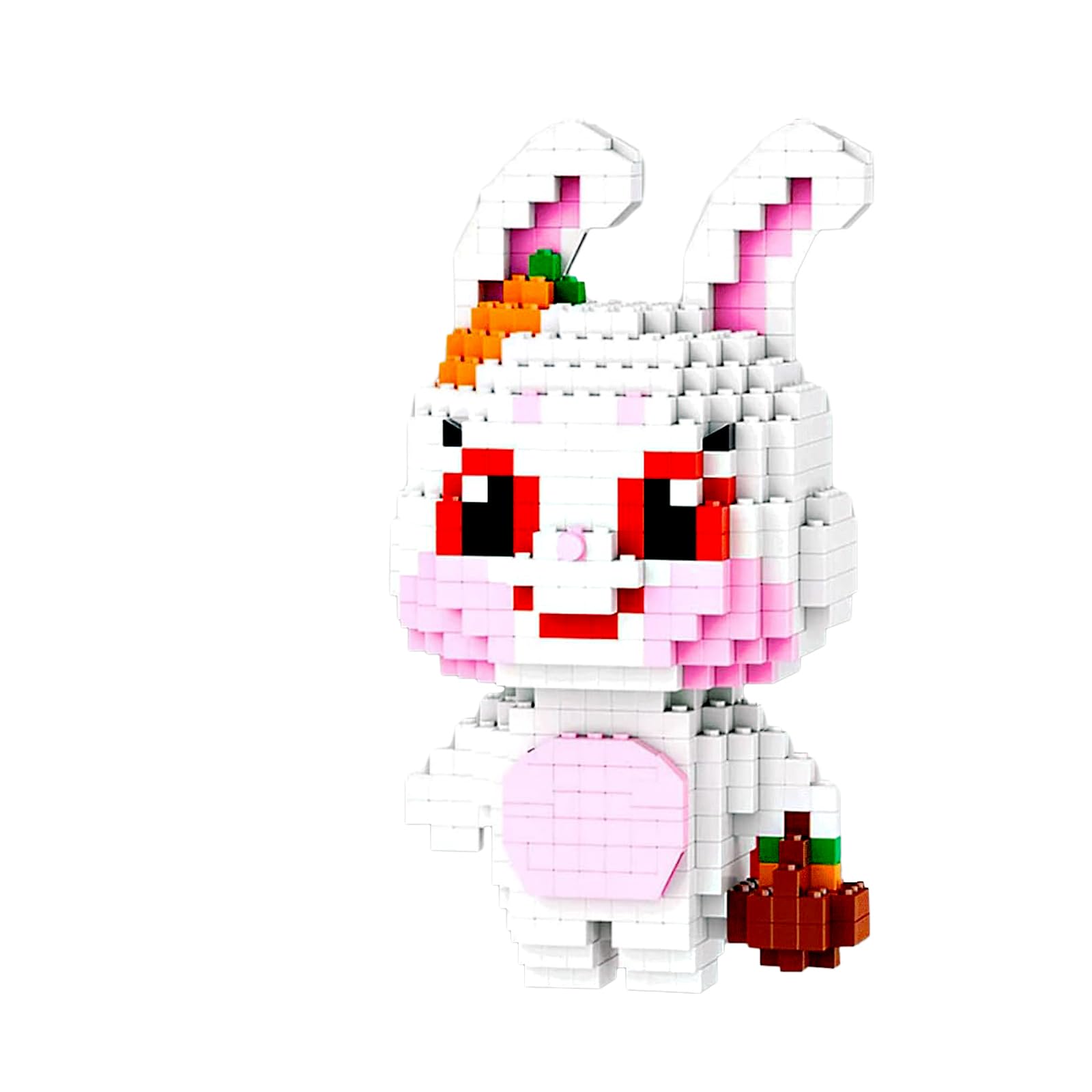 Larcele Micro Building Blocks Animal Set, DIY Mini 3D Building Toy Bricks,1158 Pieces KLJM-10 (Rabbit)
