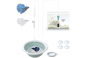 Drip Acclimation Kit with Foldable Fish Acclimation Box, Hose System for Safe Fish/Shrimp Water Transition, Works with Saltwa