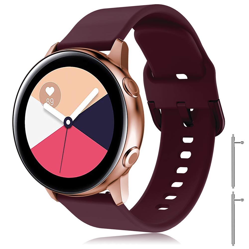 TOPsic Strap Galaxy Watch Active 2/Strap Galaxy Watch 3 41mm/Strap Galaxy Watch 42mm/Strap Gear S2 Classic/Strap Gear Sport/Strap Vivoactive 3/Strap Forerunner 645/Strap Vivomove HR 20mm Silicone