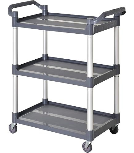 Chariot De Service 3 Niveaux Chiner - 40kg Par Plateau - Gris Polypropylène