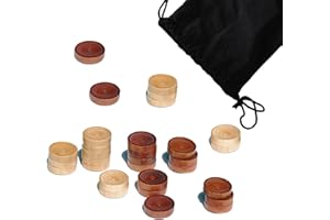 Hellpnoom 30 Pieces of Checkers just one Game- Wooden Chess Pieces only-Checkers Pieces