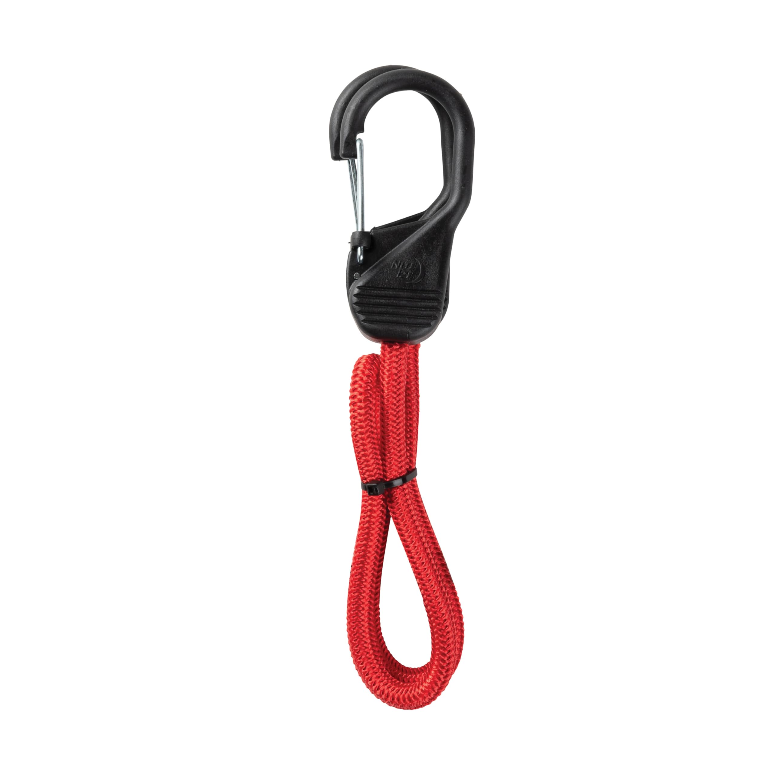 Nite Ize BSL24-10-R3 SlideLock, Premium Tie-Down with Slide-to-Lock Steel Carabiner, 24 Inches, Red Bungee Cord