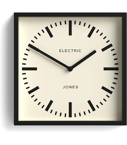 Amazon.com: NEWGATE® Number Five wall Clock | Square Station Clock