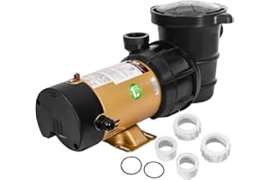 XtremepowerUS 2-Speed Variable Pool Pump 1.5 HP Swimming Pool Pump High-Flow Above-Ground Pump Large Strainer w/ 1.5" Slip On Fitting Set