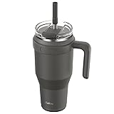 Zukro 40 oz Tumbler with Handle and Straw, Double