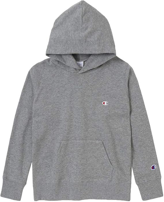 Amazon Champion チャンピオン パーカー 長袖 トレーナー プルオーバー ブランドロゴ キッズ ワンポイントプルパーカー 子供 男の子 女の子 ボーイズ ガールズ Cs6402 グレー 160cm トレーナー パーカー 通販