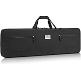 CVLIFE 42" Soft Rifle Case, Rifle Bag with Zipper Pockets, Long Gun Bag with Adjustable Strap and Padded Handle, Gun Case for Outdoor Hunting Shooting Range, Black