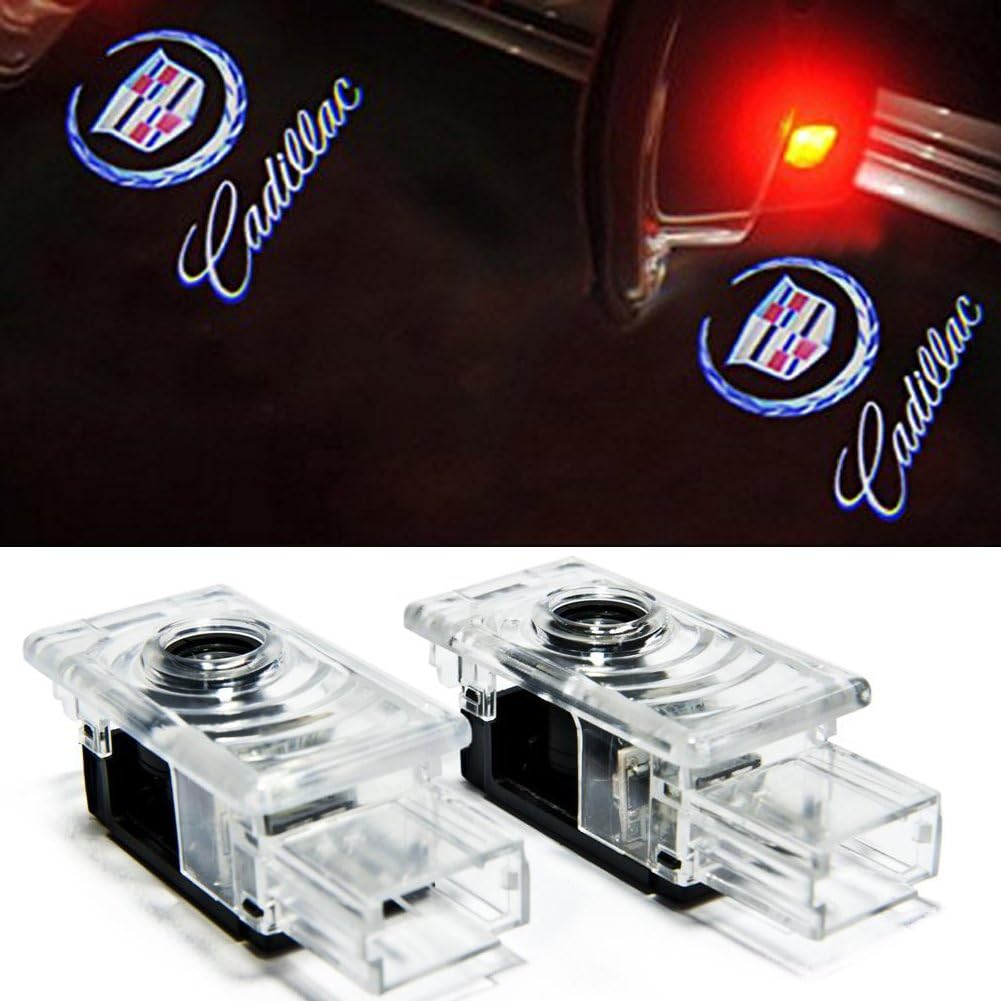 Klinee LED Light Logo Projector Ghost Shadow Lights Symbol Emblem Courtesy Lights for Cadillac