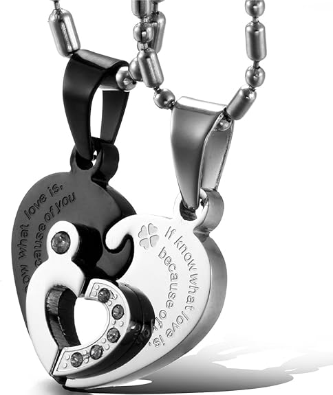 Yardwe Collana Girocollo in Acciaio Inossidabile per Donna